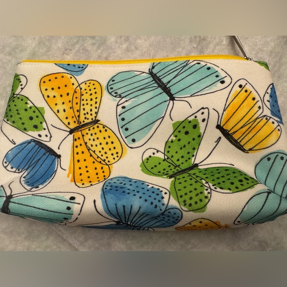 NWOT Clinique Vera Neumann Butterfly&Ladybug Makeup Bag Colorful Cosmetic Pouch